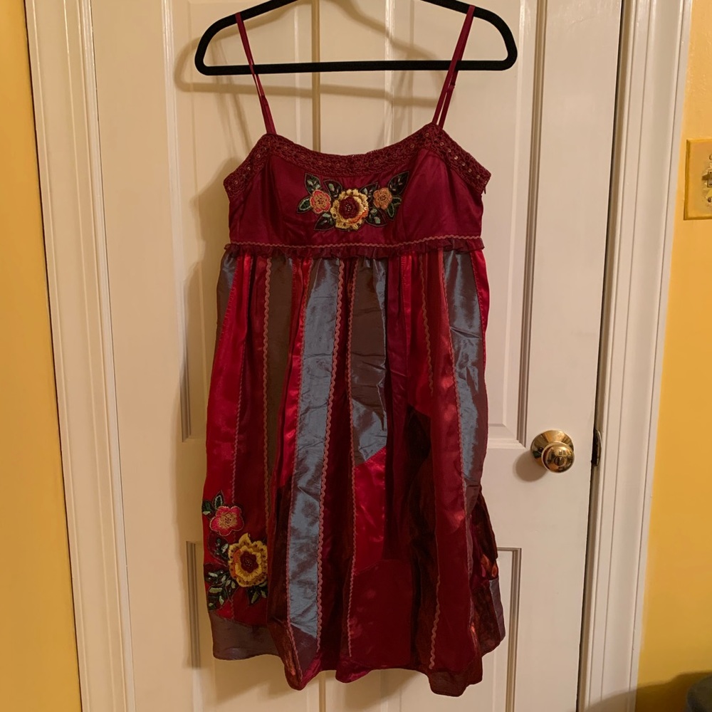 Embroiled Red Dress